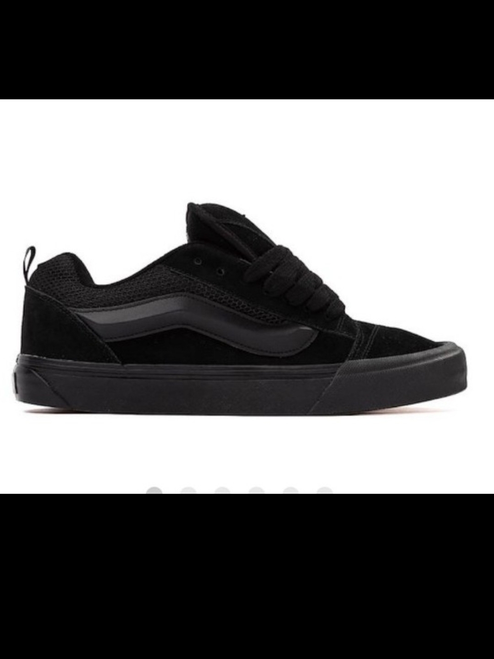 Vans Knu Skool Skate shoe black monochrome men 5/ Women 6.5